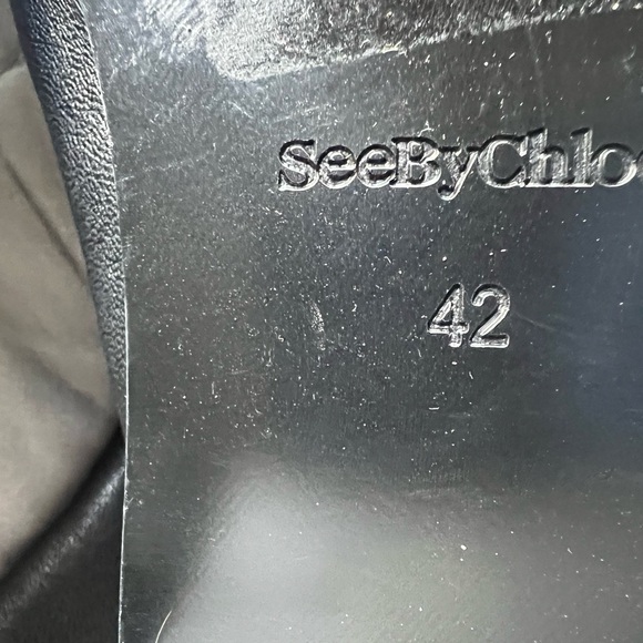 See by Chloe Wendy stretch-knit leather Chelsea boots size 42 - Picture 8 of 9